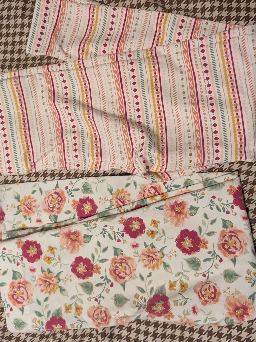Floral & Stripe Reversible Cotton Pillowcase Set - Rose Pink
